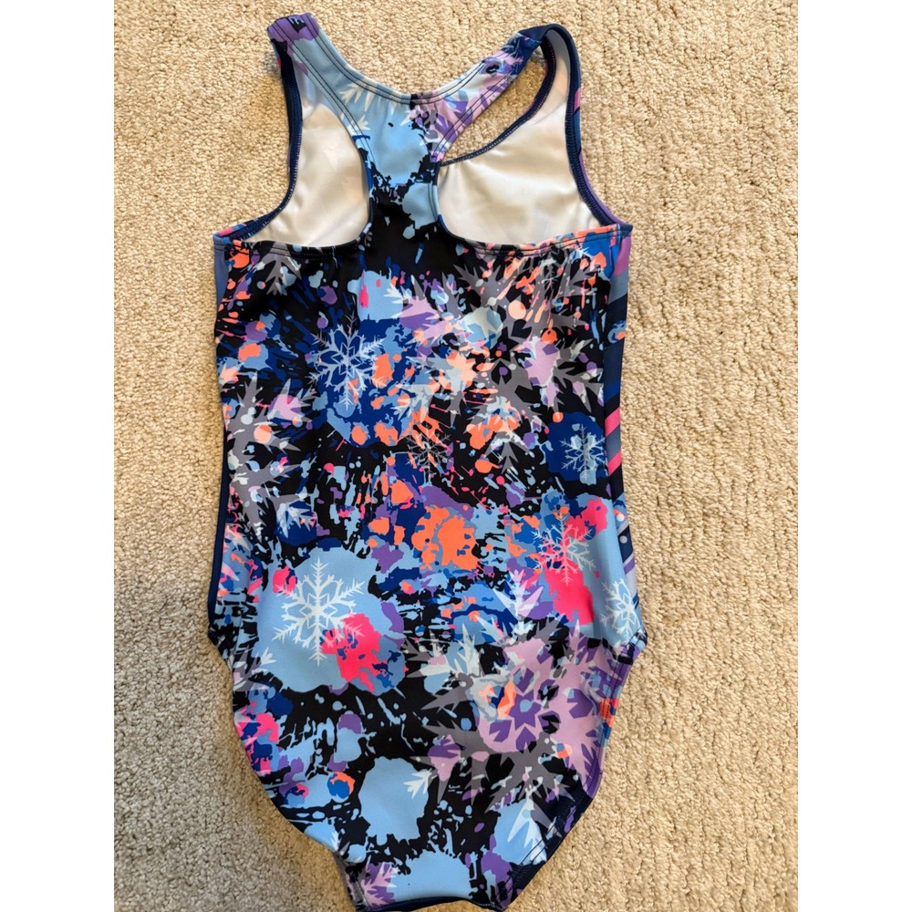 NWOT GK Child Medium Custom Chow's Winter Classic 2026 Leotard - Snowflakes! ❄️✨ - Picture 3 of 7